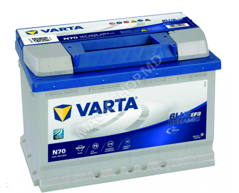 Аккумулятор АКБ VARTA 70 Ah EFB Prof DP